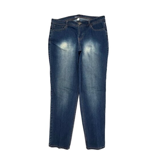 Style & Co Curvy Slim Leg Women's size 14 Dark Wash Blue Denim jeans - Picture 1 of 4